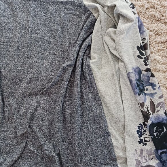 NWT Iyla Plus Womens 4X Grey Floral Long Sleeve Pullover Cardigan - Picture 5 of 9